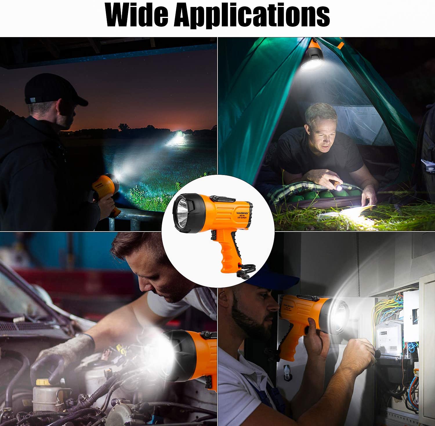 Draagbare schijnwerper led oplaadbare schijnwerper 815 10 watt 1000 lumen draagbare buiten zoeklicht noodwerk zaklamp