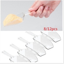 12 stk plastik scoop mini popcorn mel dessert bønner is buffet slik scoop skovl til butik supermarked hjemme fest forsyninger