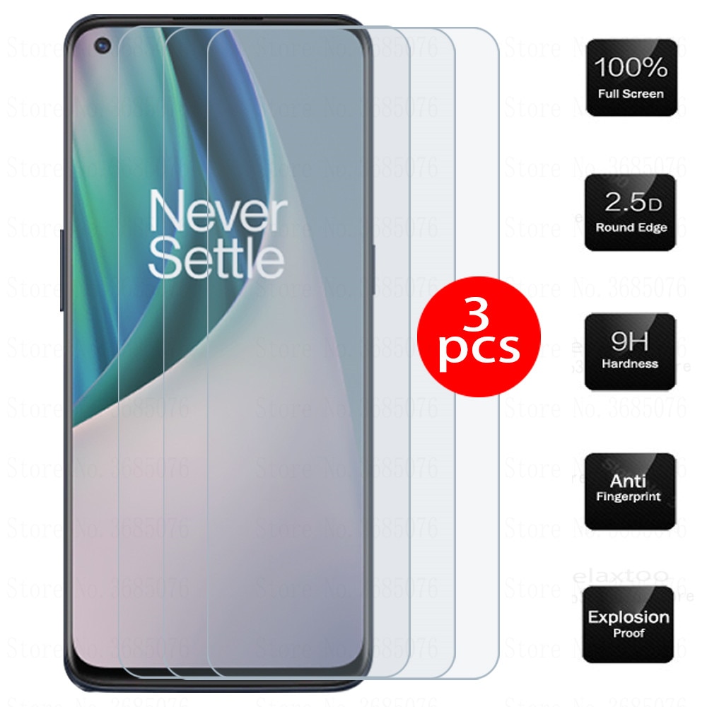 Cristal templado para teléfono móvil oneplus nord n10, protector de pantalla con película protectora, para oneplus nord n10 5g n 10, 3 uds.