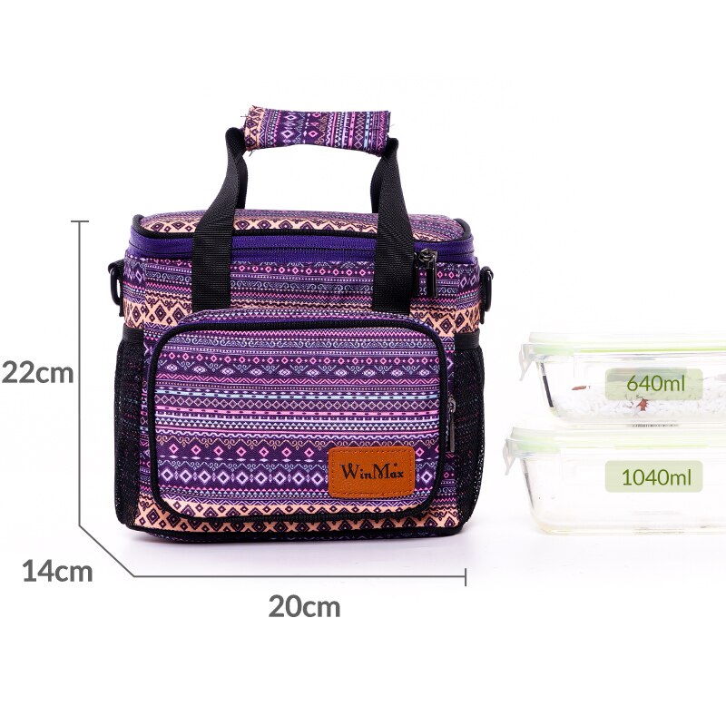 Winmax Böhmen Mittagessen Taschen für Frauen Isolierte Thermische Kühler Mittagessen Kasten Picknick Frisch Tasche Bolsa termica loncheras para mujer