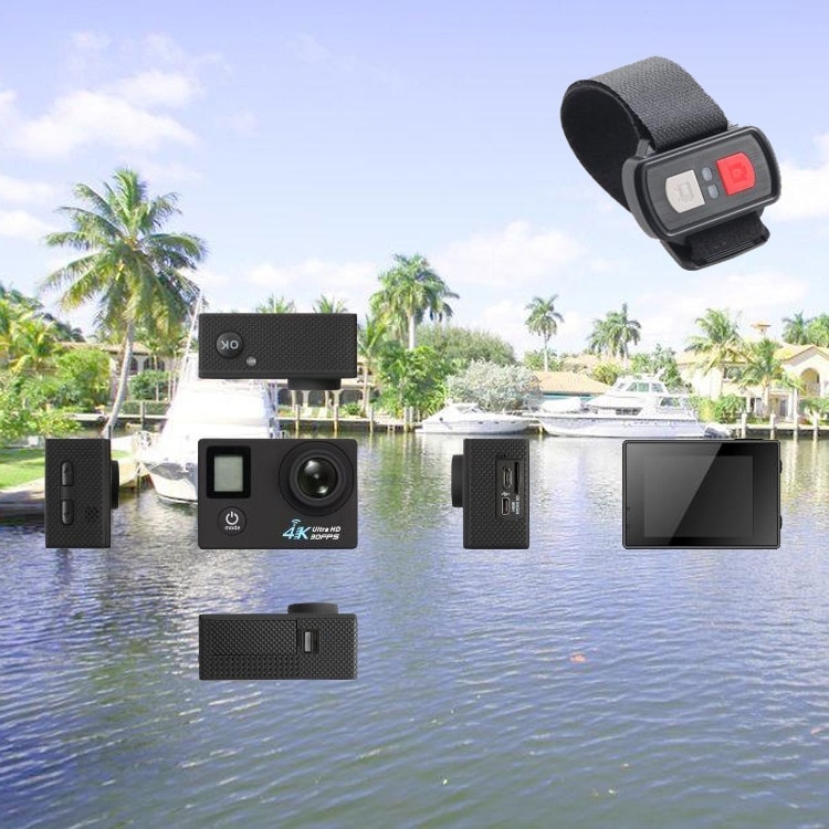 4K Action Camera Dual Screen Ultra HD 16MP Camcorder Sports Cam Camera 4k+ Remote + Accessory Bundle