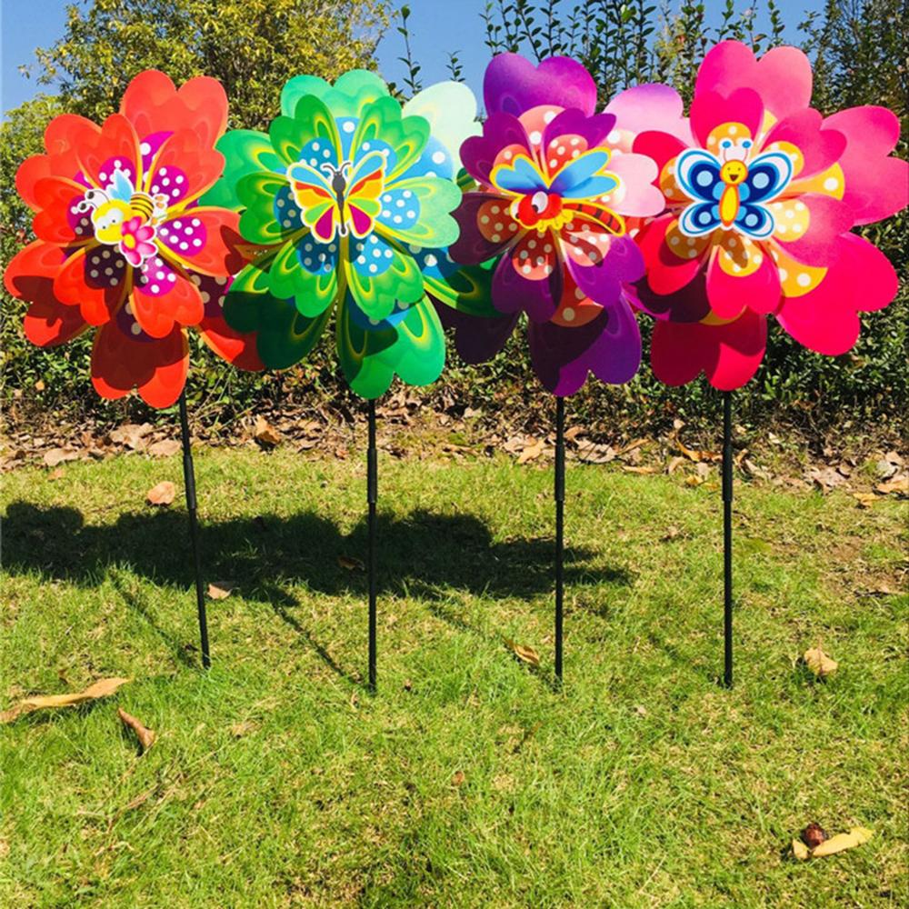 Aankomst Wind Spinner Windmolen Speelgoed Tuin Decoratie Insect Cartoon Vlinder Kids Kinderen Speelgoed Yard Wiel Pinwheel Co