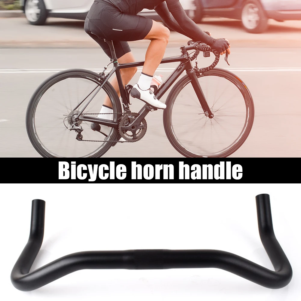 25,4 mm 390 mm Bullhorn-Lenker für Fixed Gear Mountain Road Bike Fahrradteile Aluminiumlegierung Fahrradlenker Rest Bend Bar