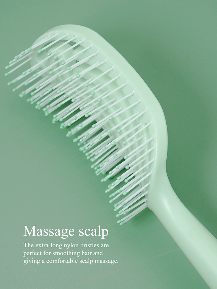 Peigne de Massage du cuir chevelu, brosse à cheveux antistatique, humide, sec, bouclé, démêlant, en Nylon, outils de coiffure pour Salon de coiffure pour femmes et hommes