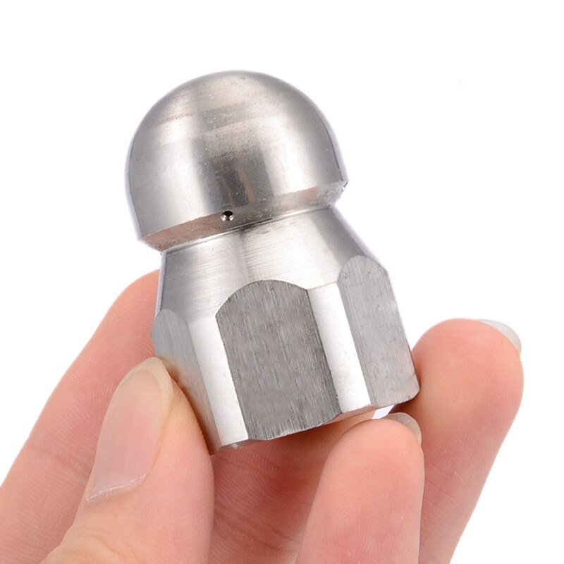 1/2Inch F Druk Nozzle Wasmachine Afvoer Riool Baggeren Reiniging Pijp Mondstuk Rioolreinigers Rvs 5 Jet Roterende nozzles