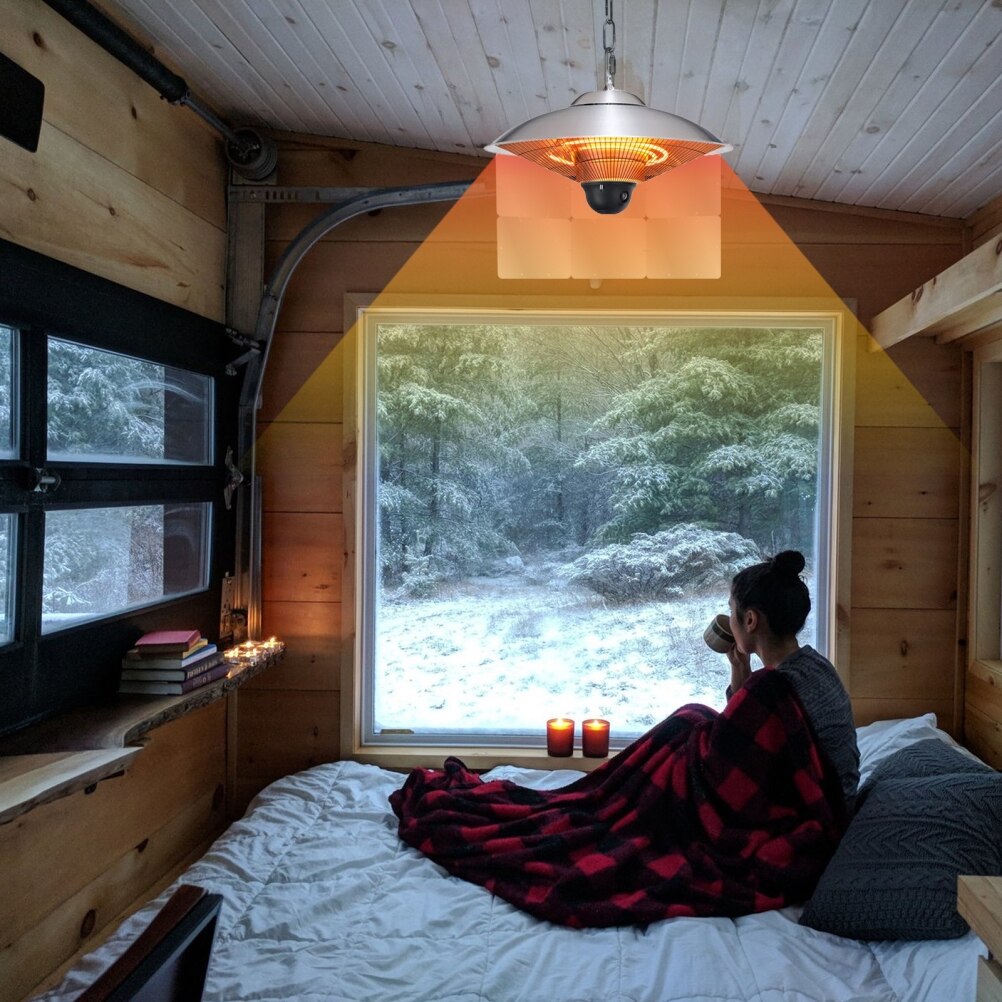 Heat Collector with Rings and Clips Reflector Made of Aluminium Alloy Foldable Focus Reflector for Outdoor Balcony Ceiling