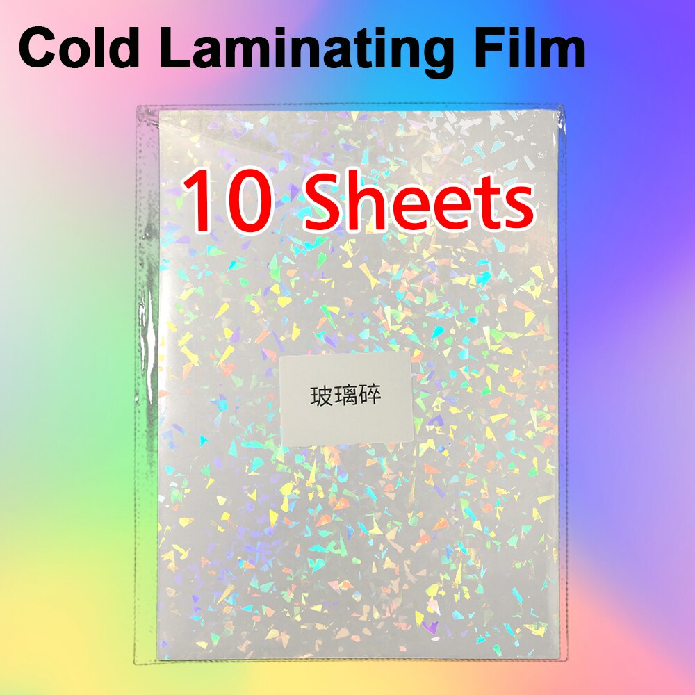 10 Vellen A4 Papier Koud Lamineren Film Zelfklevende Sterren Hart Glas Foto Lamineren Film Te Beschermen Foto &#39;S En Specimen Maken: Broken Glass