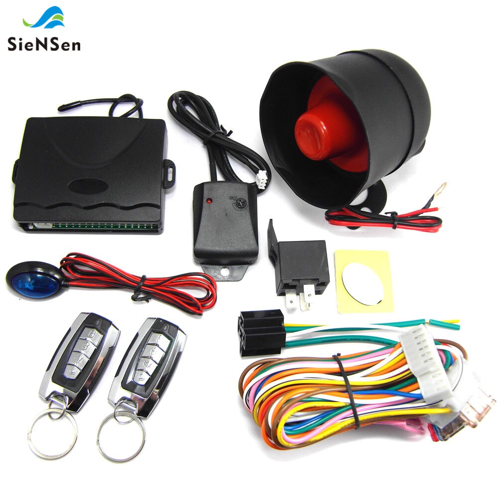 SieNSen 1 Set Car Vehicle Protection Alarm Security Warning System Entry Keyless Siren +2 RF Remotes M802B: M802B-8171