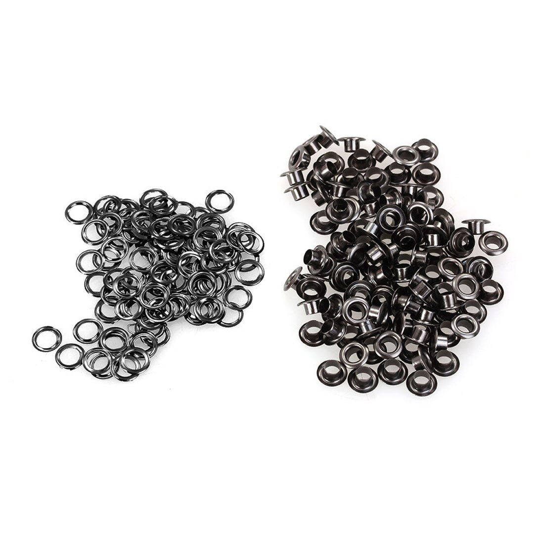 Ojales de Metal-100 juegos de agujeros de 5mm con ojales para cuero artesanal, zapatos de Scrapbooking, cinturón, bolsa, etiquetas para ropa, accesorios