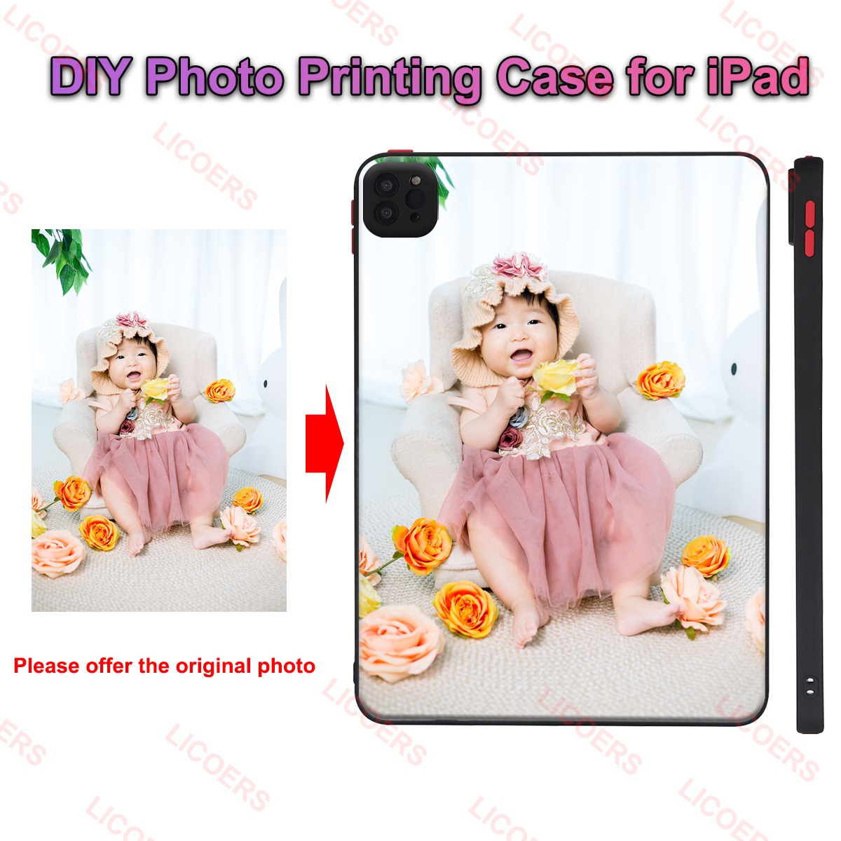 Funda DIY para iPad Pro Air 13 11 2024 6 5 4 3 2 1 Mini 2022 , funda protectora personalizada para tableta, carcasa suave con estampado de nombre y foto