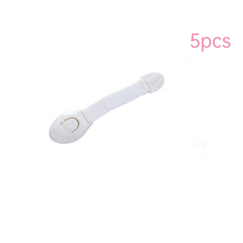 5Pc/Set Safety Drawers Door Locks Plastic Safety Wardrobe Lock Kids Buckle Cabinet Lock Protection From Children on Furniture: Default Title