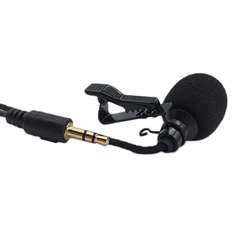 3.5mm Wired Lavalier Clip Hands-free Speech Lapel Recording Pen Guide Microphone Mini Mic Single Mobile Phone PC Recording 2.5M