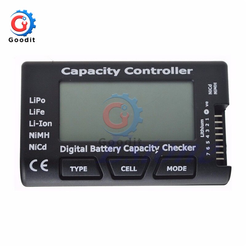7 Digital Battery Capacity Checker LiPo LiFe Li-ion Nicd NiMH Battery Voltage Tester Checking Capacity Controller