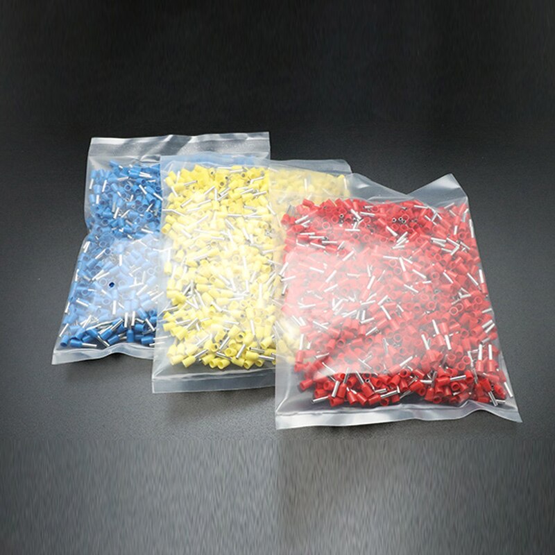 1000 Uds E1508 AWG 16 Cable 1,5 mm2 casquillos aislantes Terminal extremo eléctrico Cable conector azul negro rojo amarillo verde