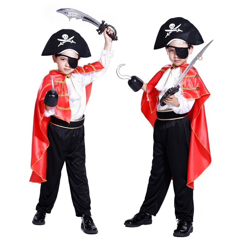 boys pirate captain Halloween costume masquerade costume performance clothing Children's costumes