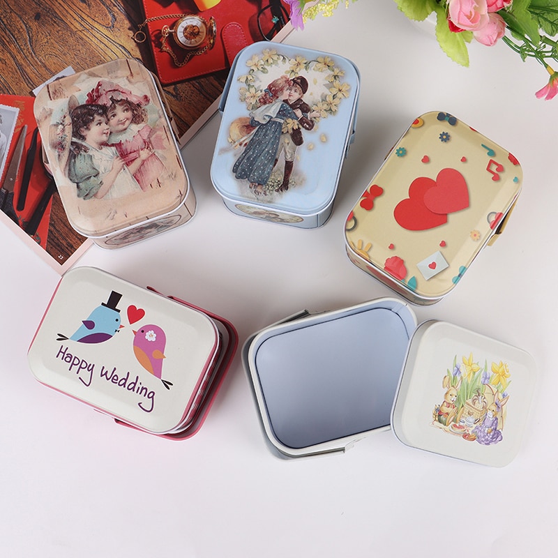 1pc vintage liten koffert oppbevaringsboks godteriboks bytteboks øretelefonboks liten koffert