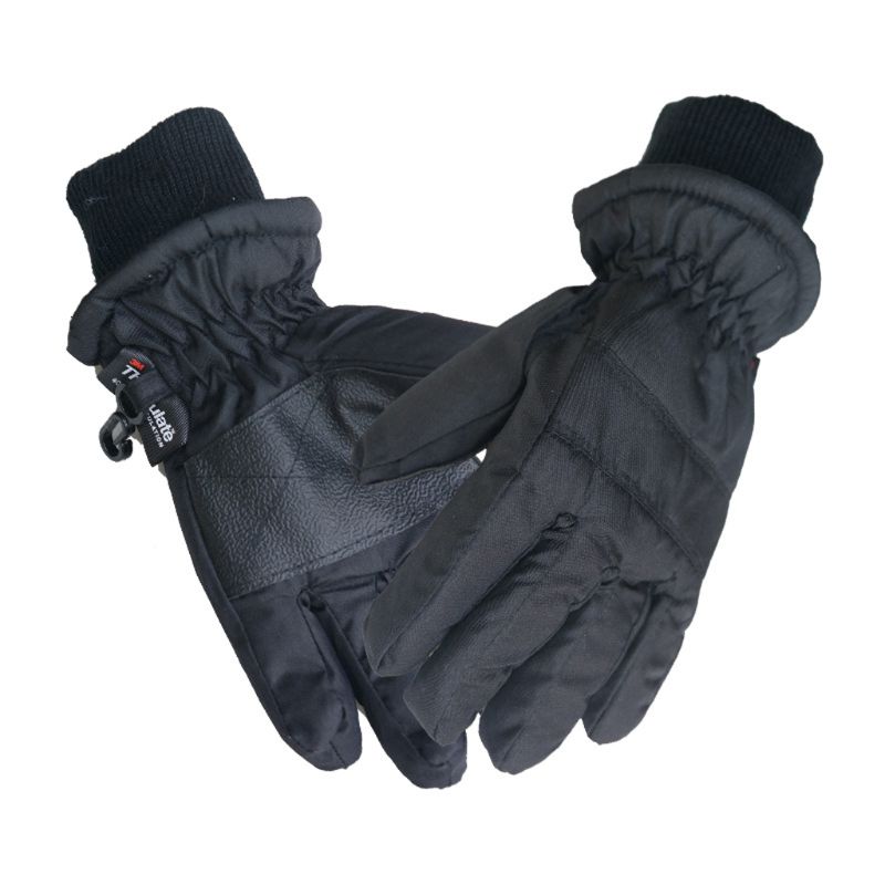 Winter Kinderen Handschoenen Winter Warm Outdoor Sport Ski Handschoenen Waterdicht Winddicht Sport Wanten Voor Kinderen Handschoenen Baby Wanten: Black