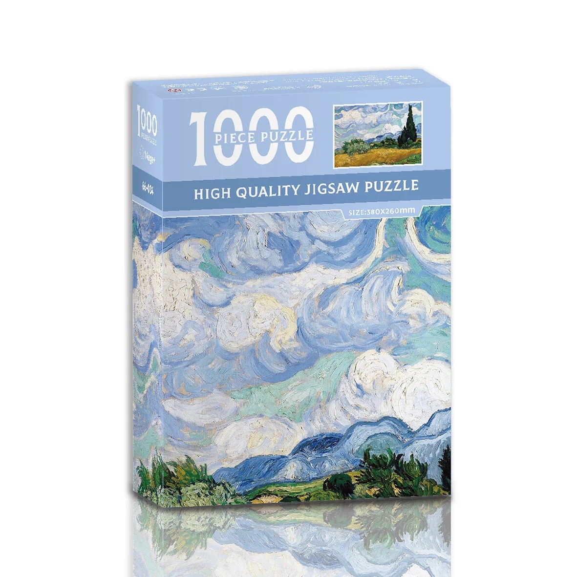 Mini-puzzle, 1000 -teilig, für erwachsene, van gogh, die sternennacht, papier-weihnachtsspielzeug: Silber
