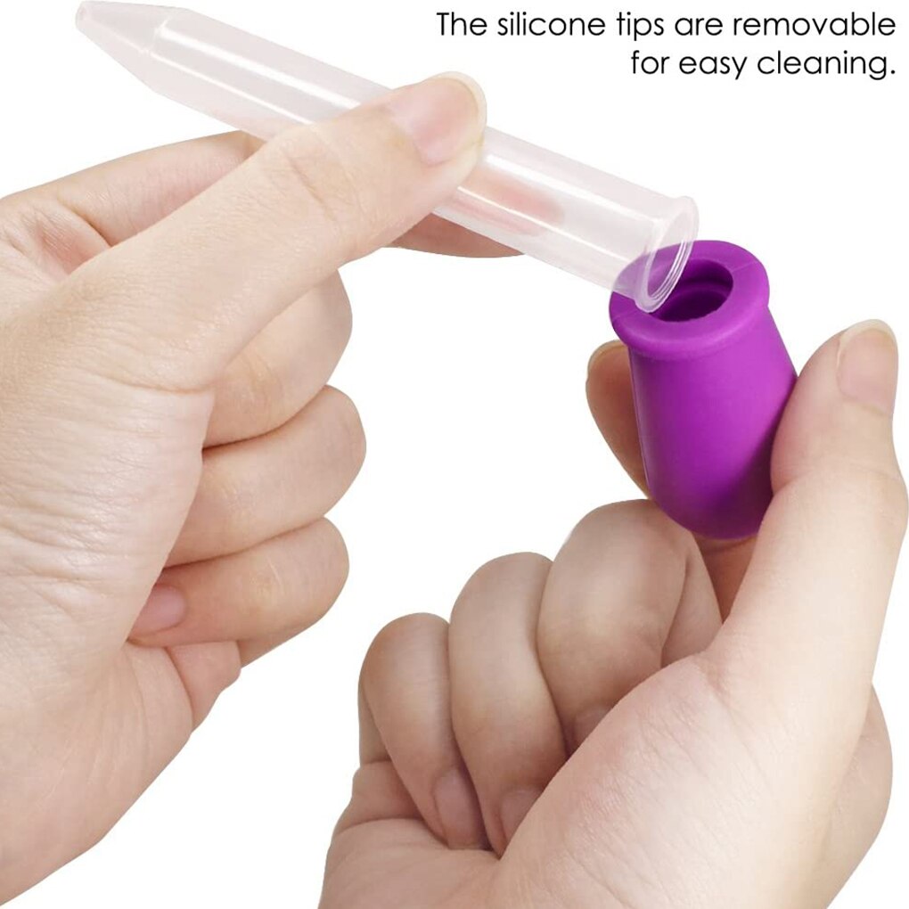8 Stuks Baby Dropper Geneeskunde Feeder Kind Geneeskunde Apparaat Siliconen Pipette Liquid Voedsel Druppelaar Zuigeling Gebruiksvoorwerpen 5Ml