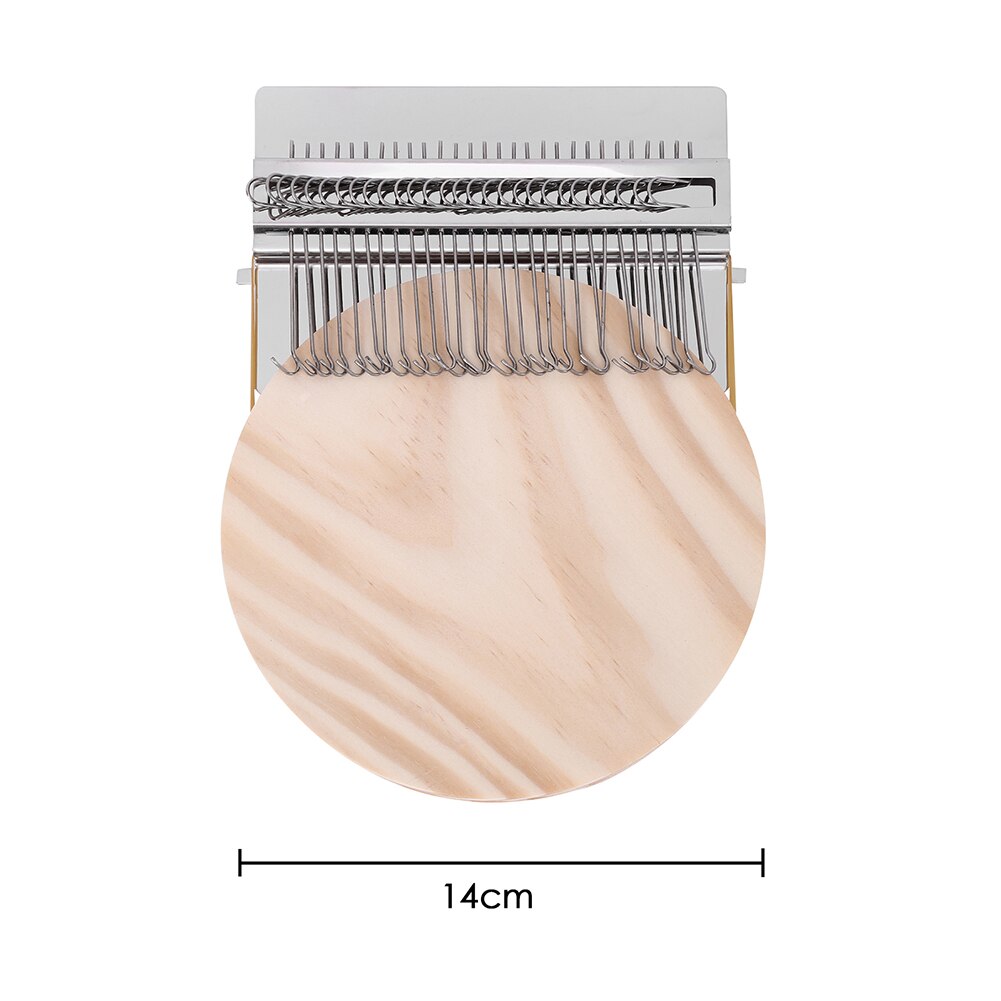 MIni Loom Mender Wooden Small Loom Mender Handmade Clothes Mending Wood Loom Weaving Knitting Darning Machine Textile Tools: 28 hooks