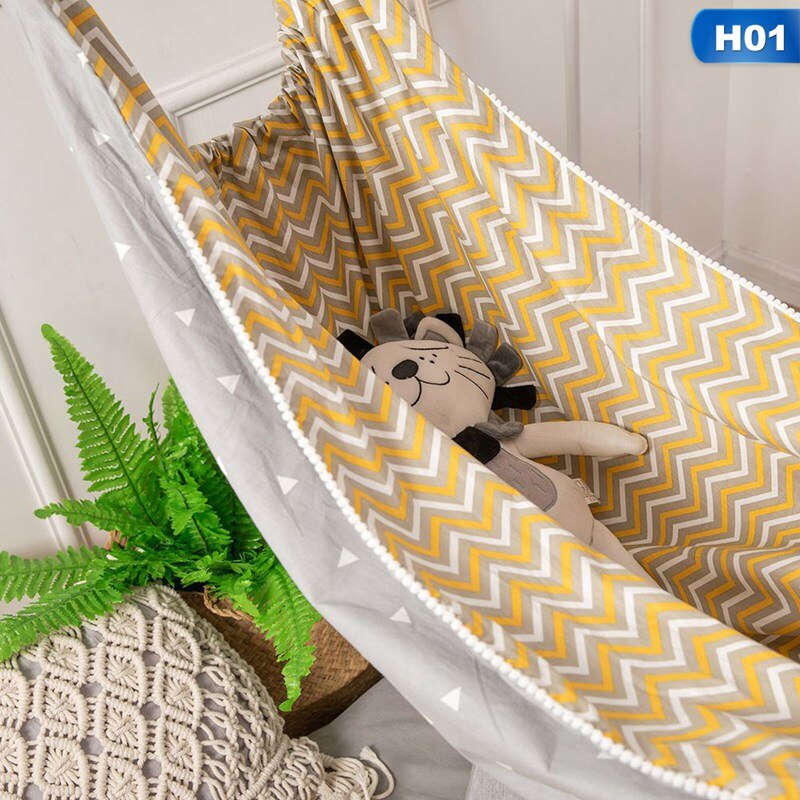 Kids Cotton Cartoon Hammock Swing Baby Hammock For Crib Child Hammock Swing Baby Rocking Chair Indoor Outdoor Hanging Basket: 1