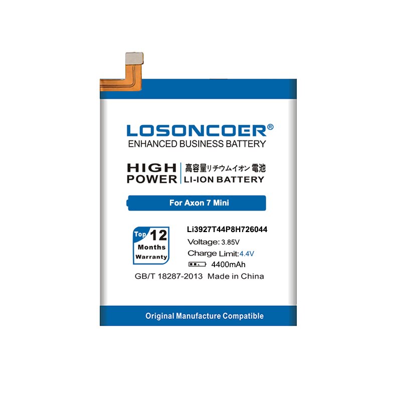 Losoncoer 4400 Mah Li3927T44P8H726044 Batterij Voor Zte Axon 7 Mini 5.2 Inch