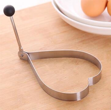 1 pieza barbacoa estrella del corazón huevo Pan torta Mini olla frita cocina utensilios de cocina inoxidable gadget titular Acero inoxidable molde para panqueques: 3