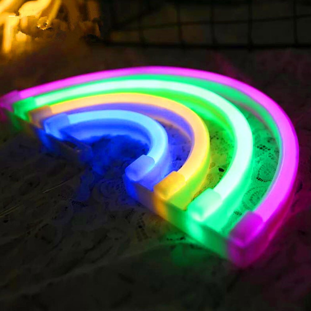 Rainbow LED Unicorn Neon Sign Night Light Home Kids Bedroom Indoor Lighting Decor Lamp Lovely LED Night Light 2022