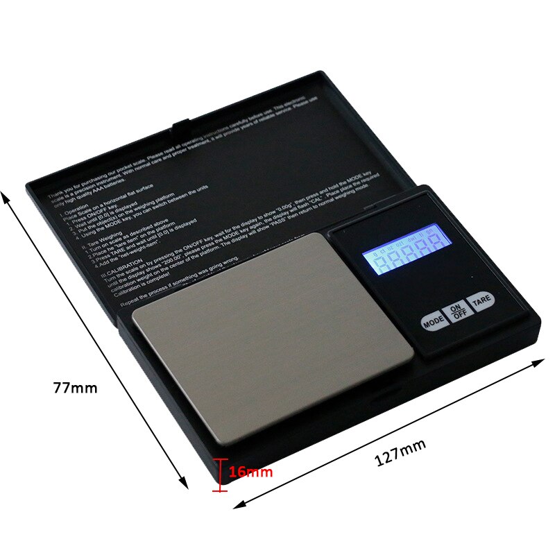 Urijk 0.01/0.1G 100G-1000G Lcd Mini Pocket Precieze Digitale Keukenweegschaal Sieraden Gold Balans weging Gram Elektronische Weegschalen