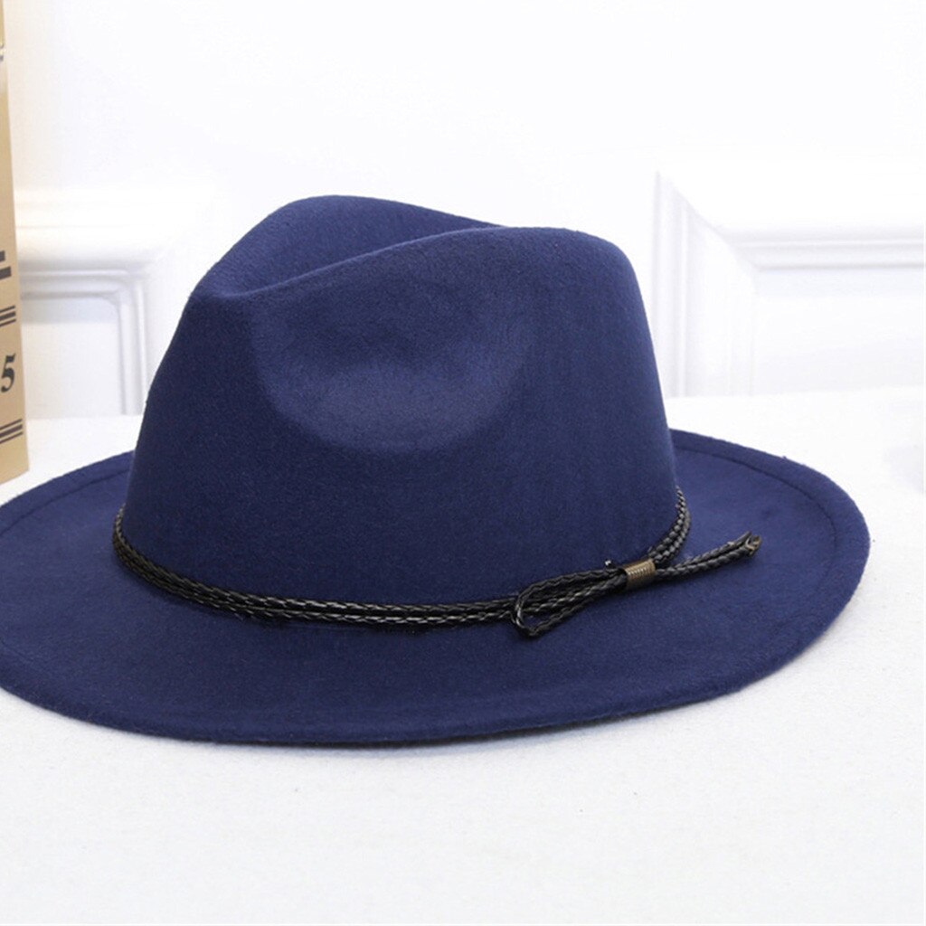 Women's Hat Crushable Wool Felt Outback Hat Men Cap Female Casual Panama Hat Sun Hats For Women Jazz Hat chapeau femme mariage