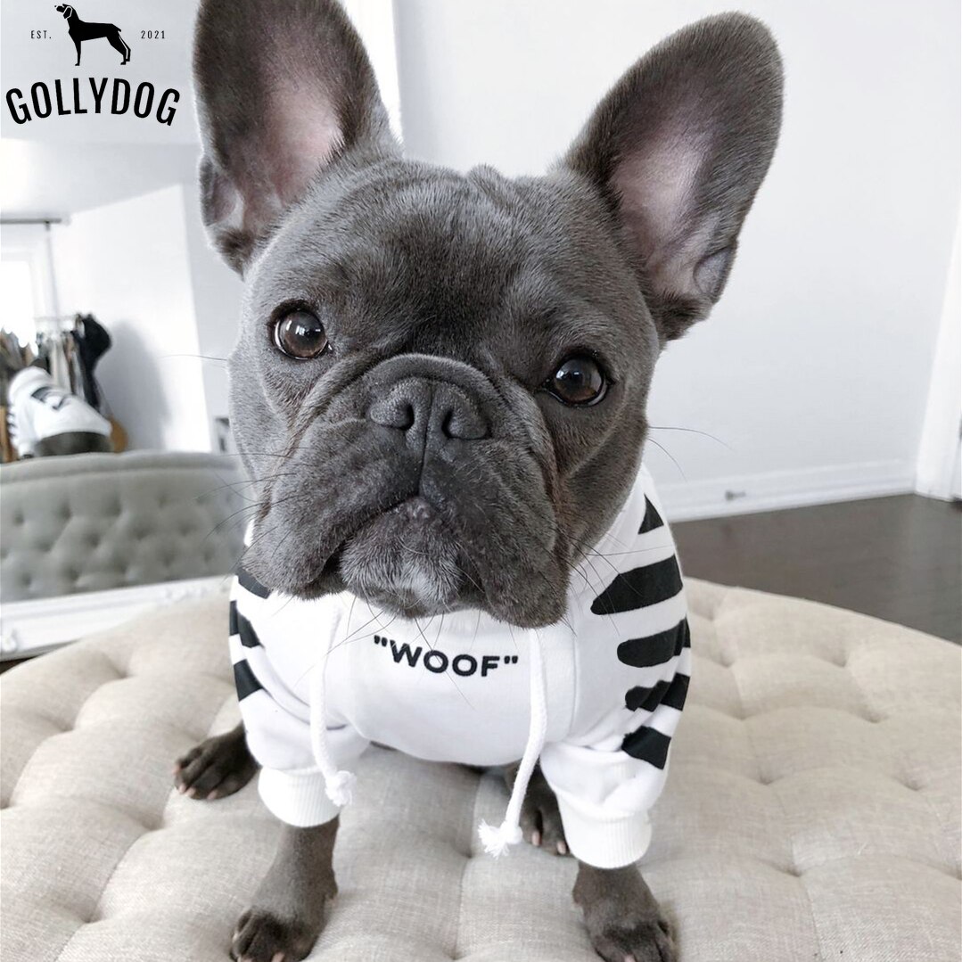 Französisch Bulldogge Kleidung Hund Hoodie Adidog Warme Sport retro Hund Hoodies Haustier Kleidung Welpen Hund Möpse Welpe Kleidung Chihuahua