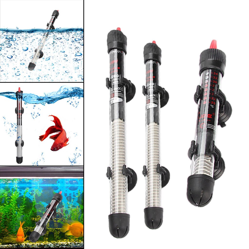 Aquarium Fish Tank Heater Submersible Thermostat Heater Adjustable with Suction Cup for Aquarium Freshwater Accessories