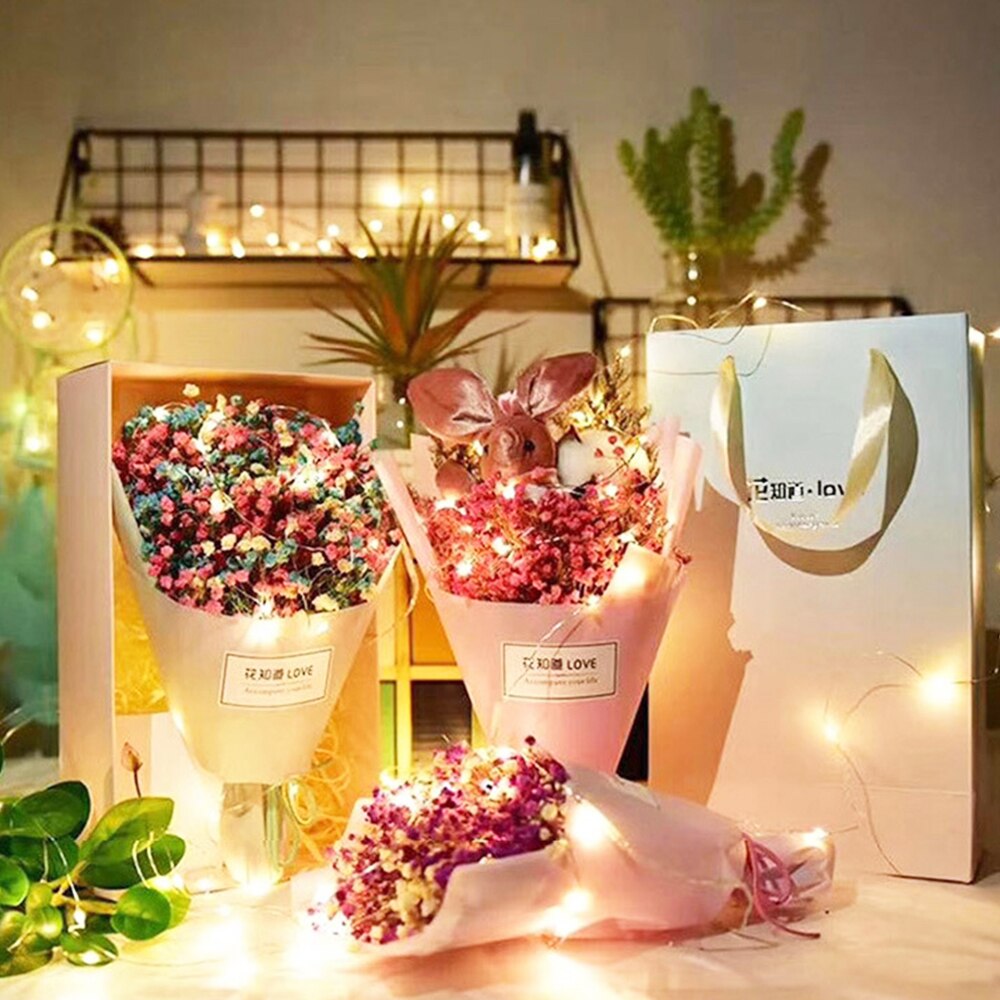 1M 2M 3M 5M Waterdicht zonder batterij Fairy Light LED Mini Kerst Licht Koperdraad String licht Voor Bruiloft Garland Party