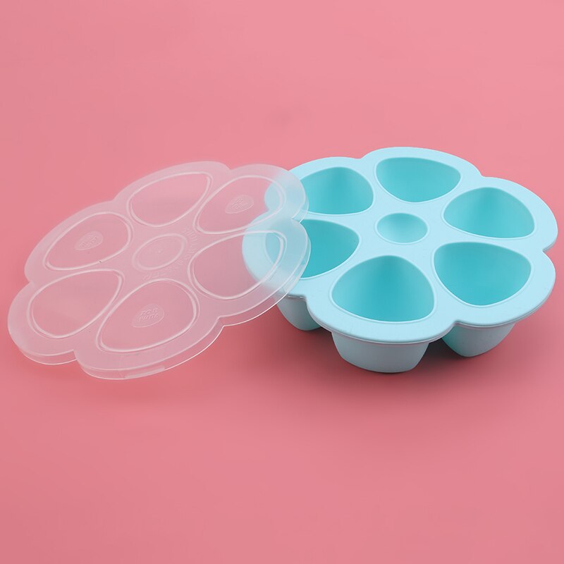 Baby Food Container Silicone Baby Flower Plaid Fruit Breast Milk Storage Box Baby Food Supplement Tray For Food