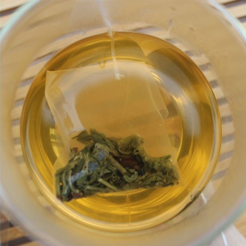 500pcs/lot Disposable Drawstring Empty Tea Bags Nylon Fold Close Heat Seal Filter Tea Bag