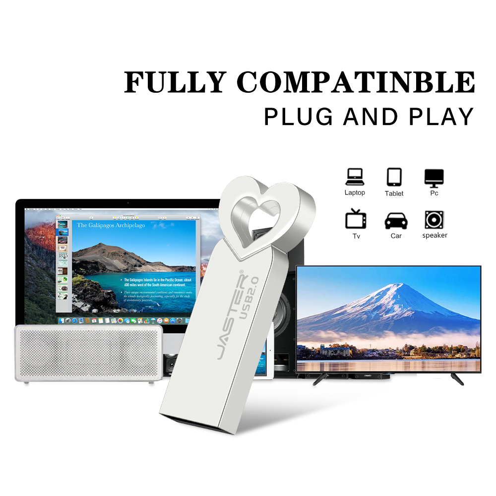 JASTER-memoria USB de alta velocidad, Pendrive de 64GB, 32GB, capacidad Real,