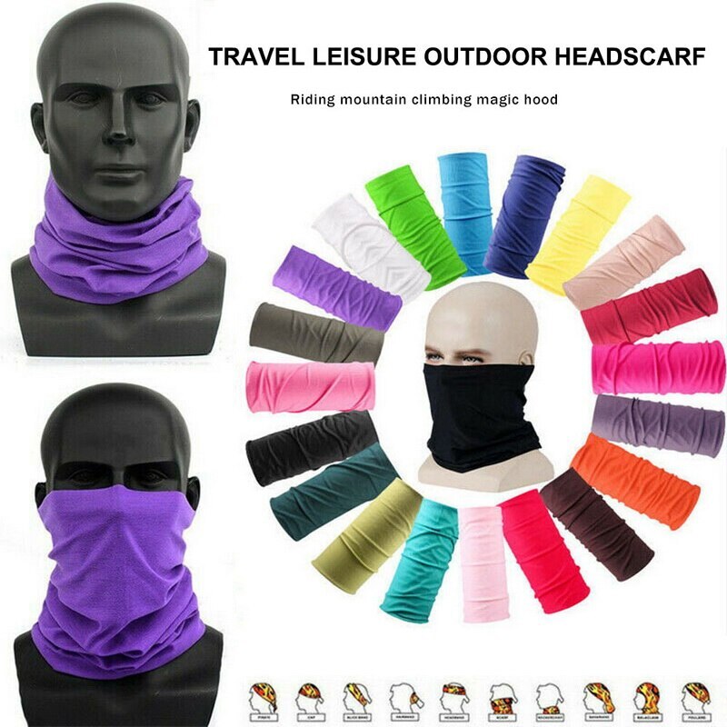 Unisexe homme femme tête visage cou cache-cou tube bonnet écharpe bandana sport extérieur anti-poussière