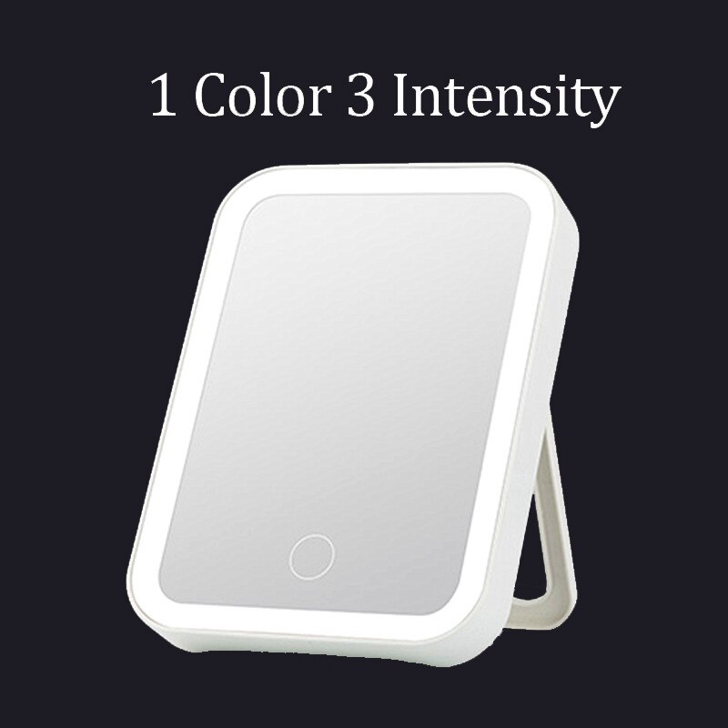 LED Makeup Mirror Illuminated Flexible Cosmetic Table Mirror With Light for Make Up Adjustable Light 27/33 Touch Screen: 1color