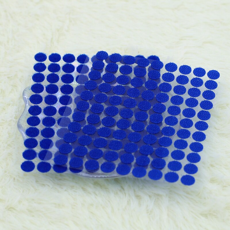 10mm Velcro Colorful Self Adhesive Fastener Dots Strong Glue Magic Tape Sticker Disc Round Coin Hook Loop DIY Accessory 99Pairs: Blue 99pairs