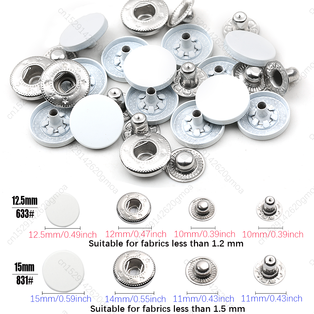 Juego de sujetadores a presión de cuero, botones redondos de Metal de 12,5/15mm, sin costura, botón de Color para ropa, chaquetas, ropa vaquera, 20 juegos, novedad: 4 # / Latón envejecido