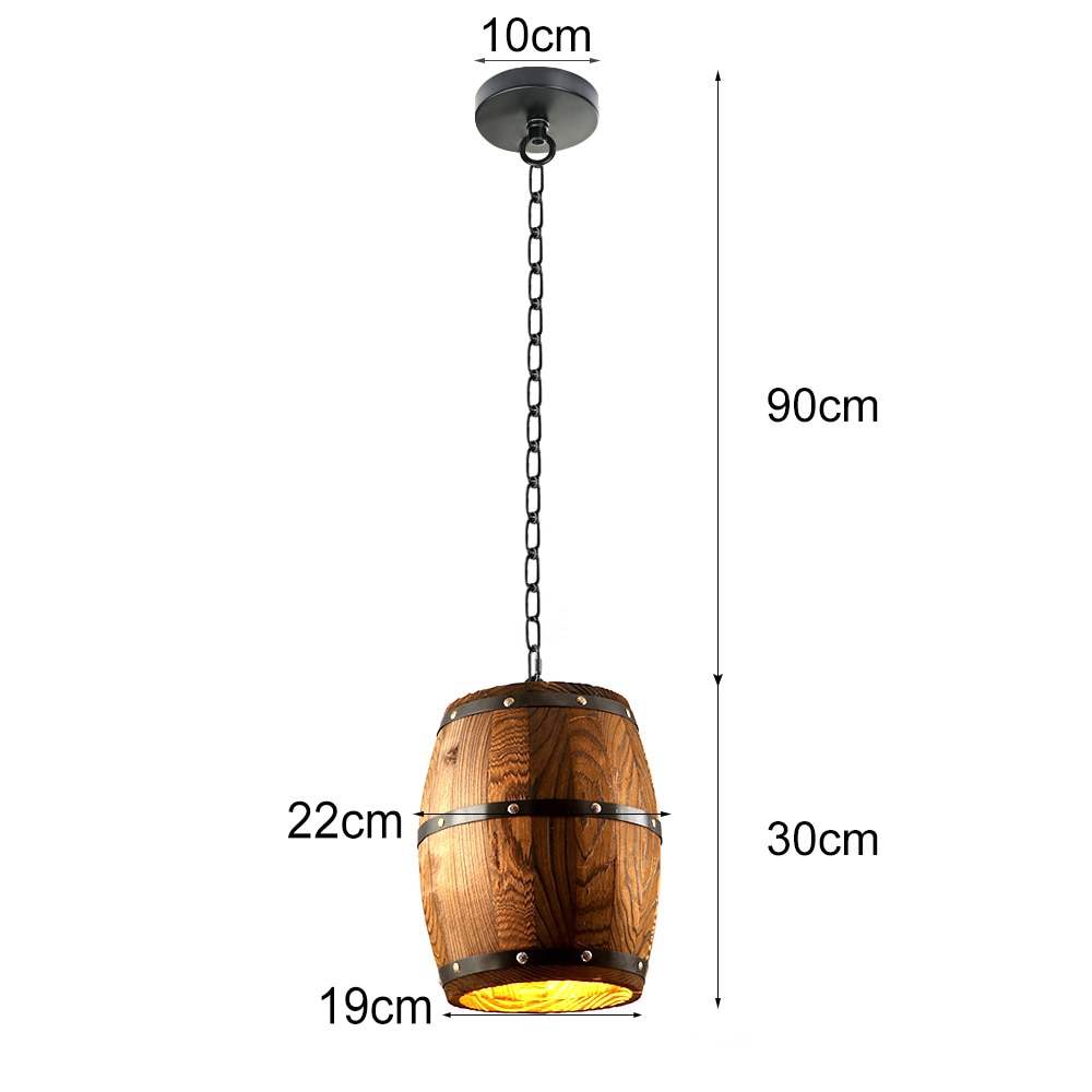 Decke Fass Lampe Holz Wein Fass Hängen Leuchte Anhänger Beleuchtung Geeignet Für Bar Cafe Lichter Atomasphere Erstellen Restaurant Lampe