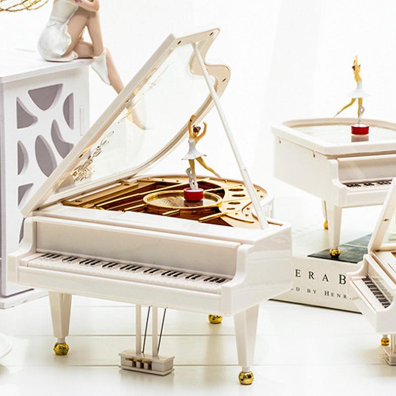 Klassieke Mechanisme Piano Muziekdoos Beweging Meisje Ballerina Muziekdoos Piano Model Rantsoen Meisje Muziek Dozen Thuis Kamer Opportuun