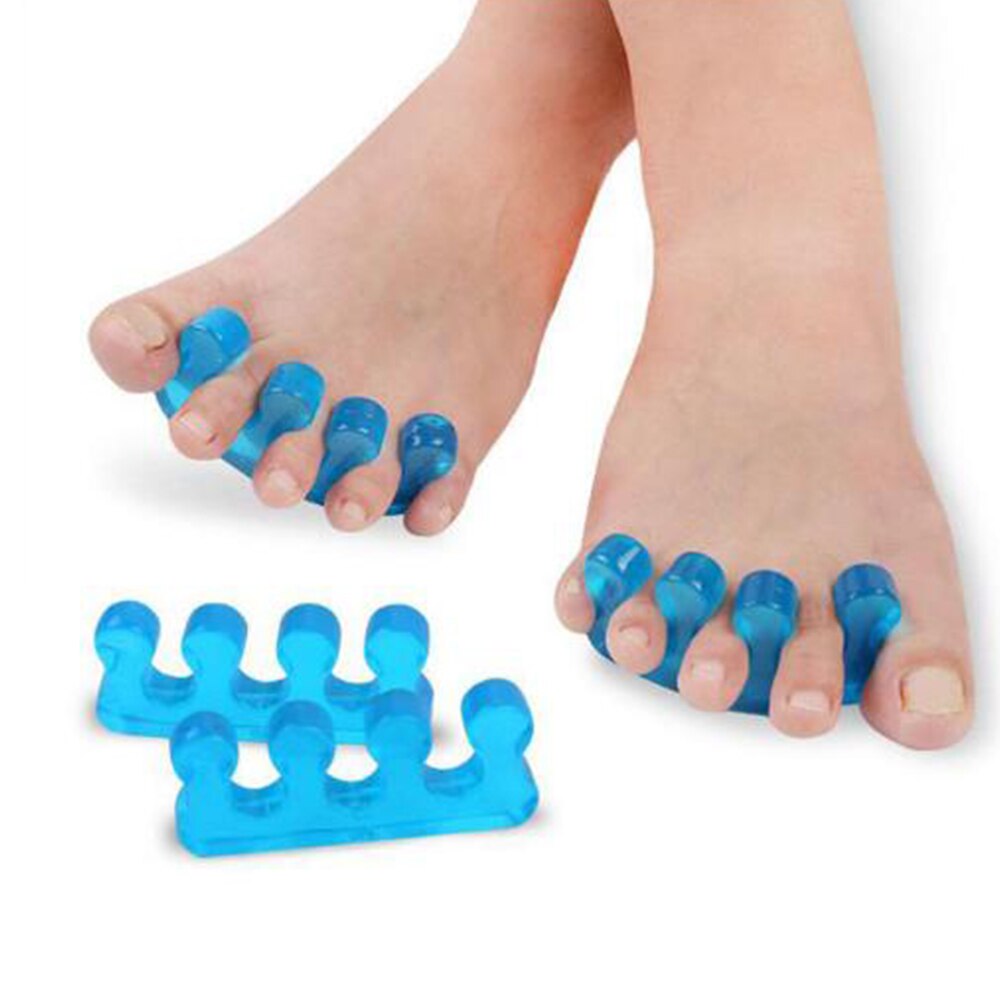 1 Paar Silicone Soft Form Toe Separator / Finger Spacer Voor Manicure Pedicure Nail Tool Flexibele Zachte Siliconen
