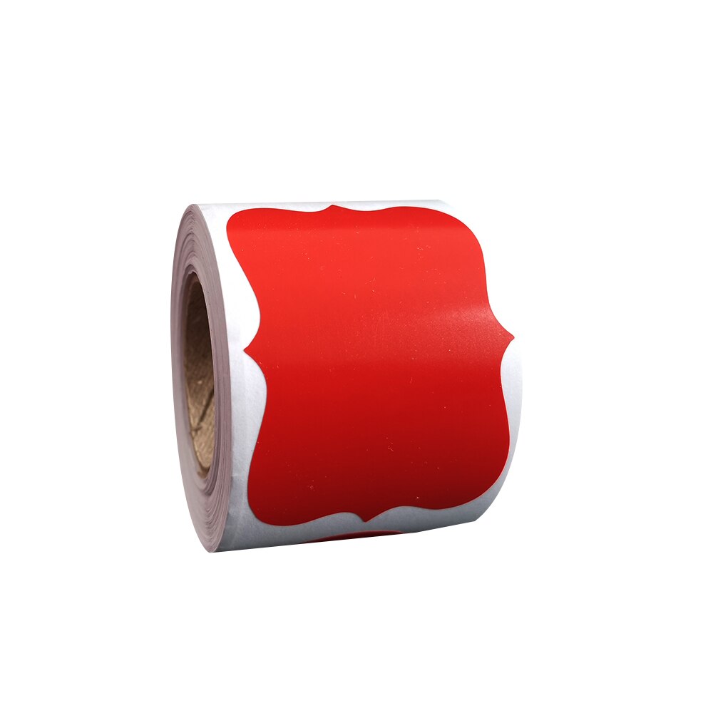 200 stücke Aufkleber für Dosen Küche Wasserdichte Bewegliche Große und Kleine Dosen Farbe PVC Flasche Aufkleber Für Küche Bequemlichkeit C: red