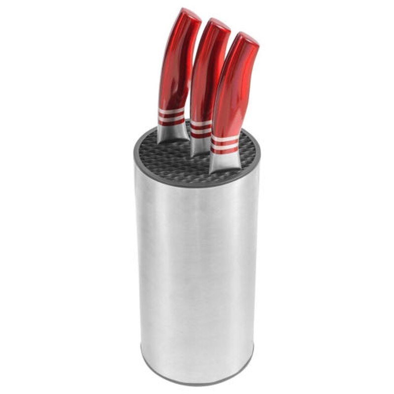 Märkesstil knivhållare i rostfritt stål knivblock universal knivställ 23*11.2*11.2cm verktygsförkläde