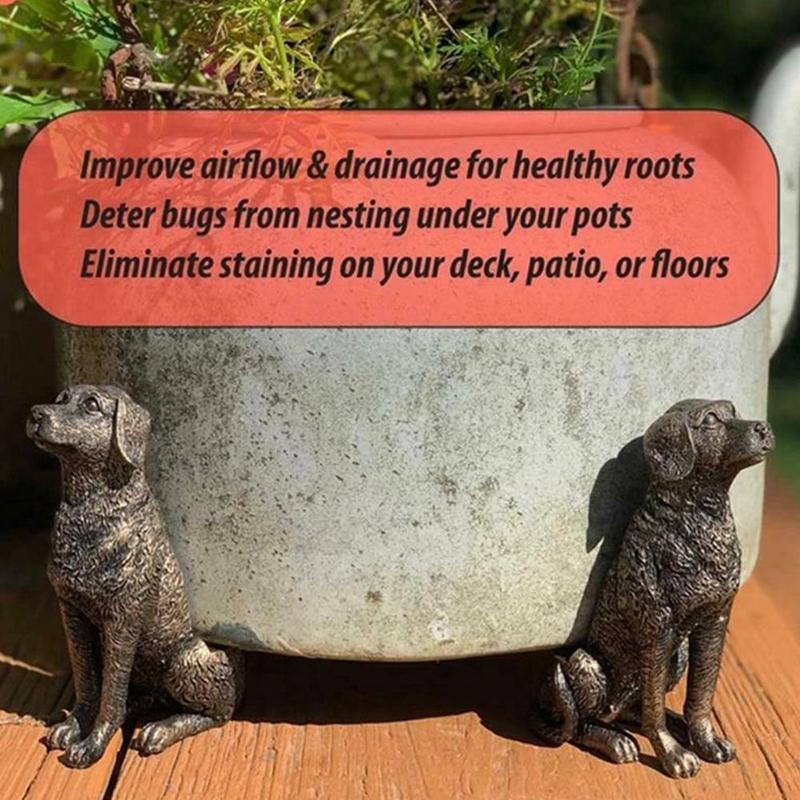 Dier Plant Pot Voet Bloempot Ondersteuning Hars Ambacht Decoratie Set Van 3 Outdoor Standbeeld Tuin Pot Planter Voeten Planter ondersteuning