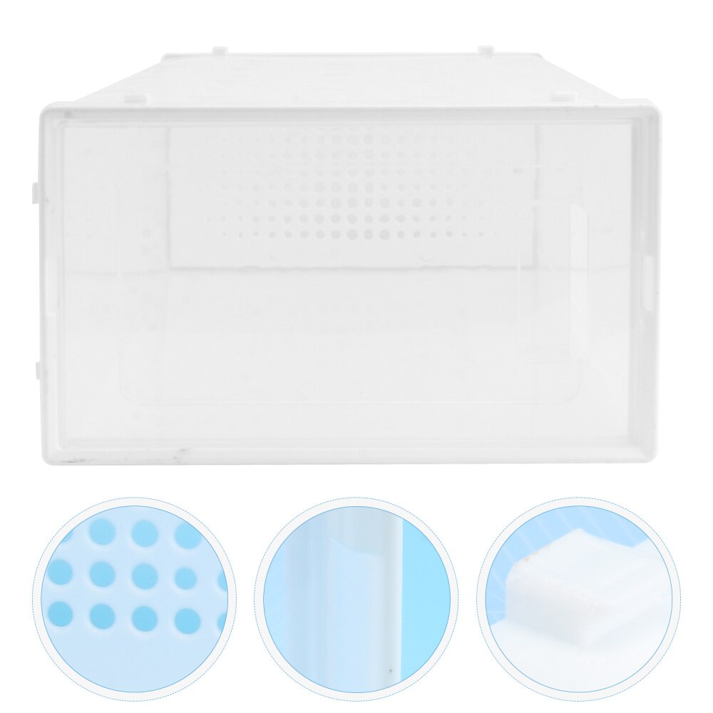 1pc Household Shoes Storage Box Thickened Shoe Box Clamshell Shoe Box: White