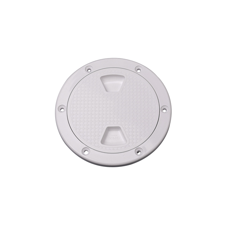 4 Inch/6 Inch/8 Inch Anti-slip Hand Hole Plastic Round Marine Boat RV Hatch Cover White/Black Screw Out Deck Inspection Plate