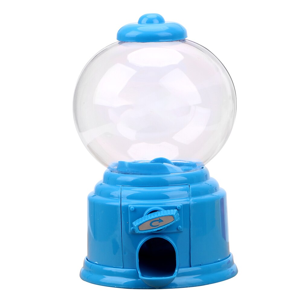 Hilife legetøjsmaskine boble opbevaringskrukke slik dispenser søde slik børn møntbank børn slik dispenser boks flaske: Blå