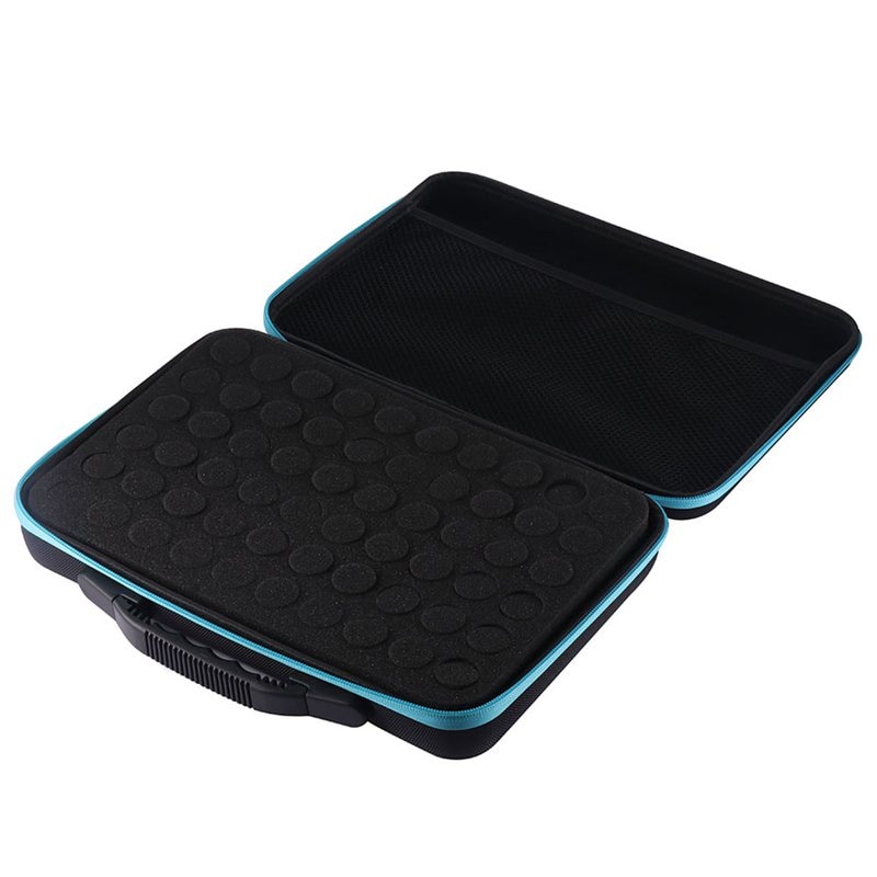 60 sleuven diamant borduurdoos diamant schilderij accessoire koffer doorzichtige plastic kralen display opbergdozen kruissteek gereedschap-blauw